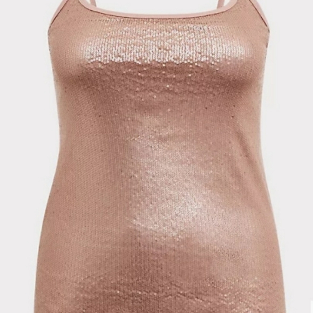 Torrid Rose Gold Foxy Tank Top Cami Size Large
